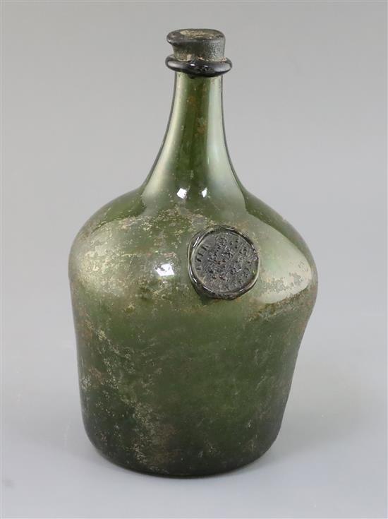 A Pyrmont Water sealed bottle, c.1720-40 H. 25cm